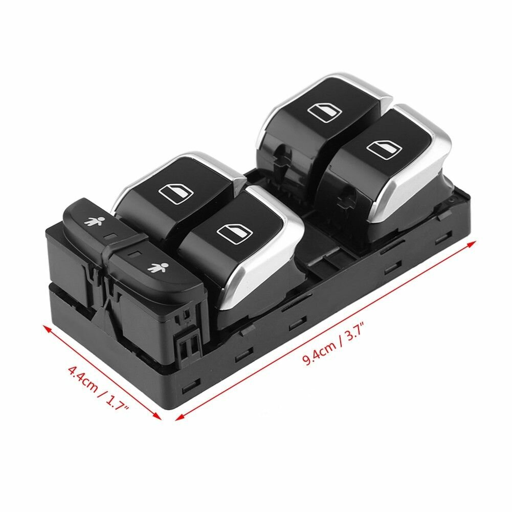 AUDİ R8 2013-2014 CAM AÇMA DÜĞMESİ DÖRTLÜ KROM - resim 1
