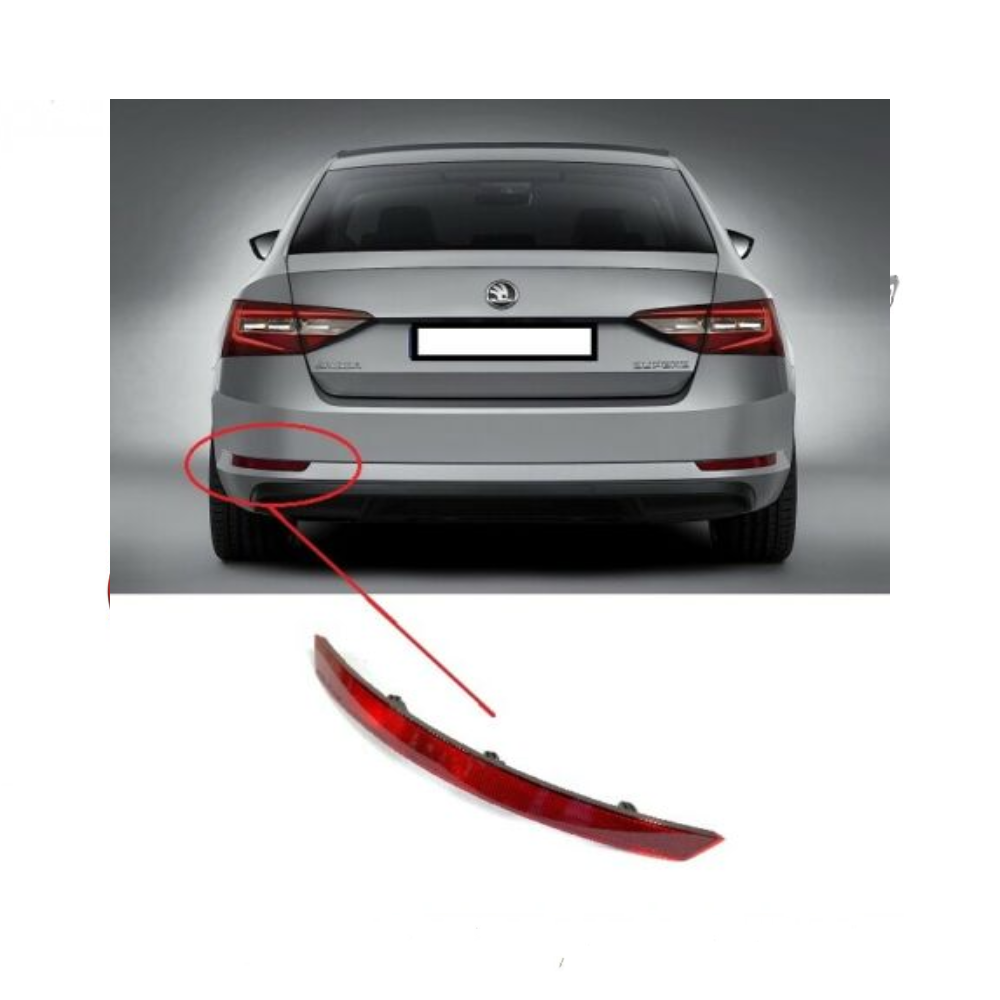 SKODA SÜPERB 2015 - 2019 SAĞ ARKA TAMPON REFLEKTÖRÜ - resim 1